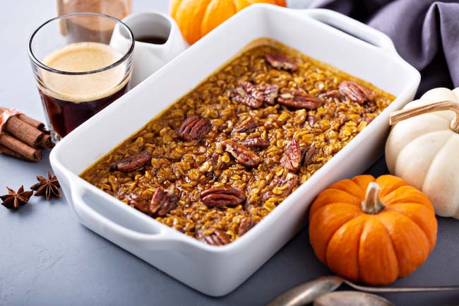 Cozy Pumpkin &amp; Gingerbread Oatmeal Bake &ndash; Salute Seasonings